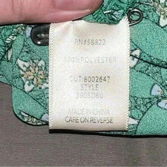 NWT MAX STUDIO Green Geo Print Flowy Midi Dress Extra Large Originally $175 - Picture 6 of 7